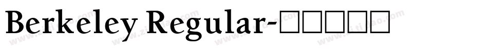 Berkeley Regular字体转换